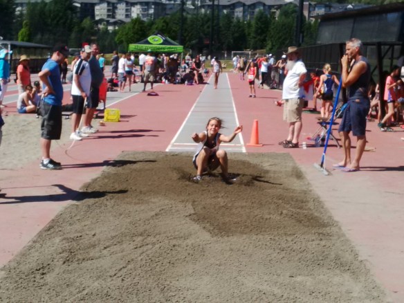 Paige Deedman competes in long jump